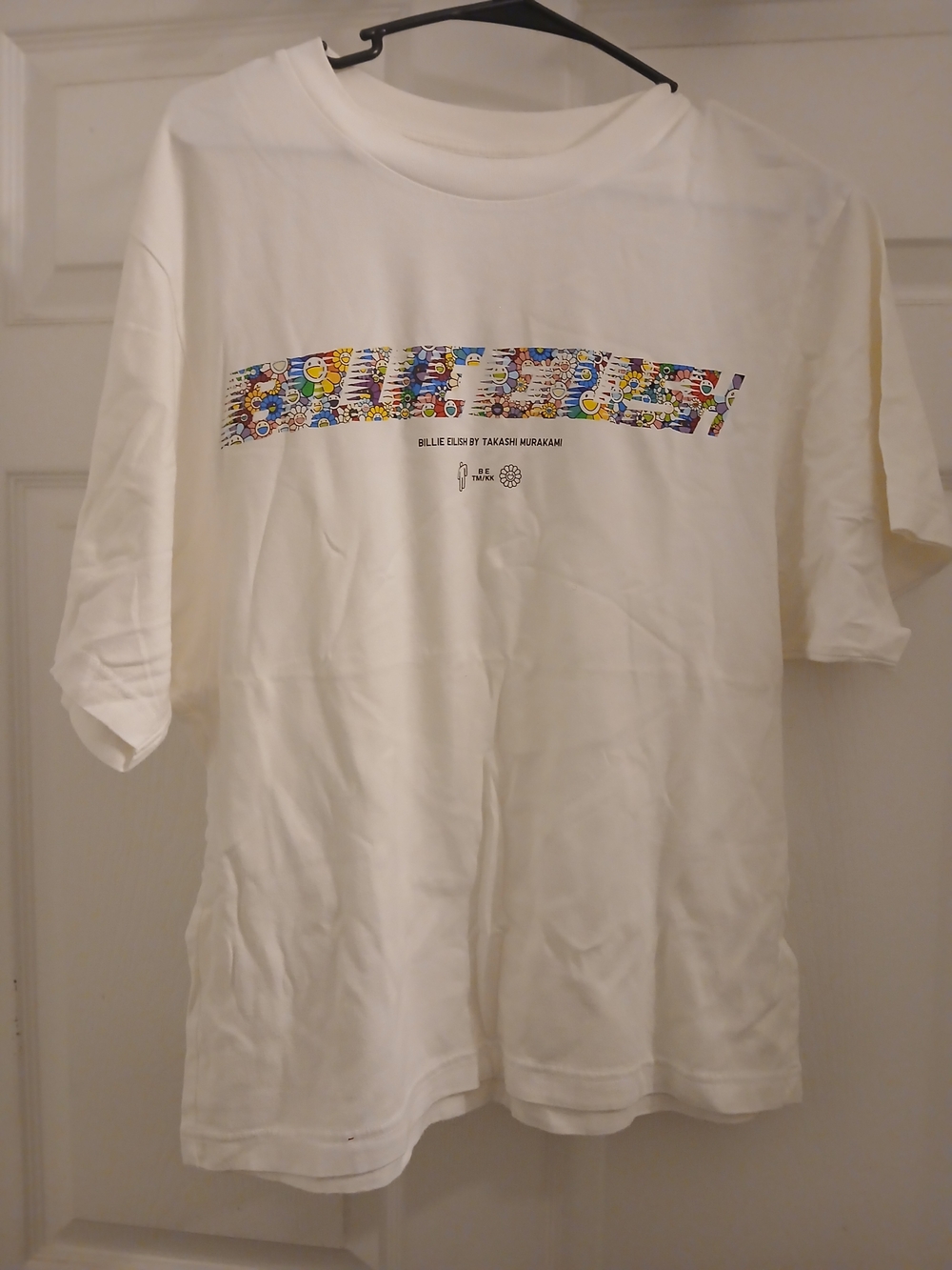Billie Elish By Takashi Murakami Uniqlo White Graphic Tee with Multicolor